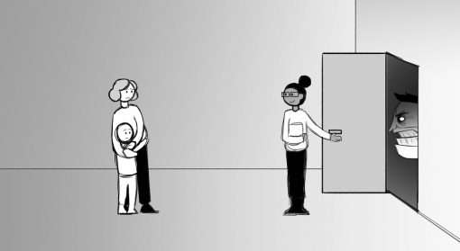 Bildet illustrerer situasjon på familievernkontor